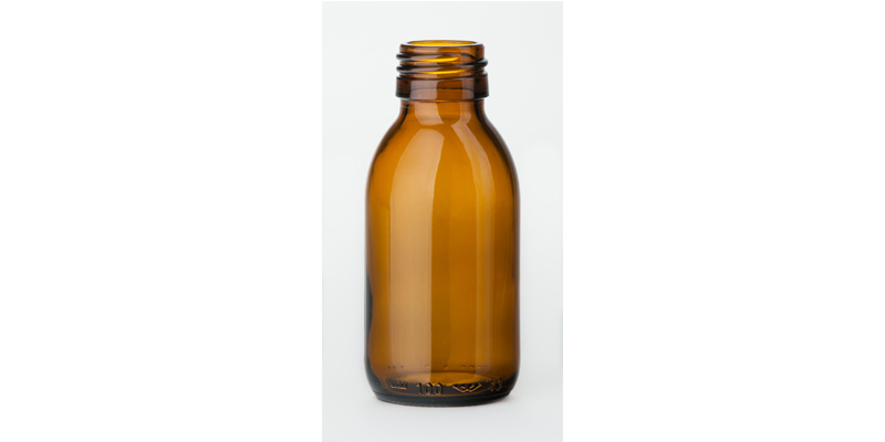 100 ml syrup bottle, amber