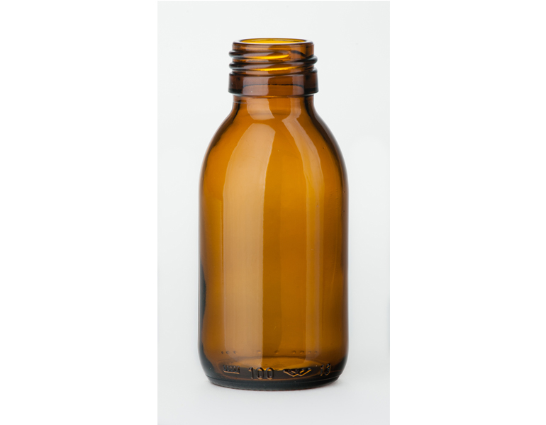 100 ml syrup bottle, amber