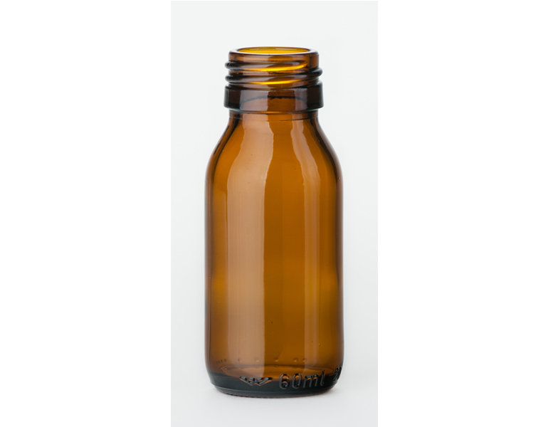 60 ml syrup bottle, amber