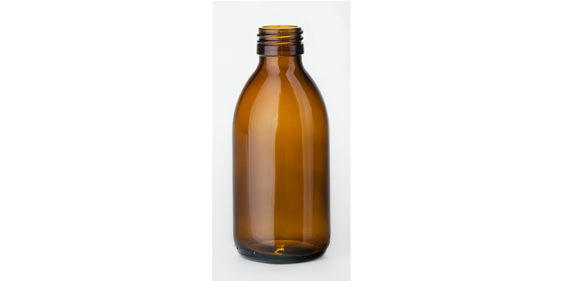 200 ml syrup bottle, amber