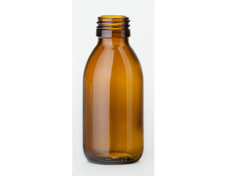 125 ml syrup bottle, amber