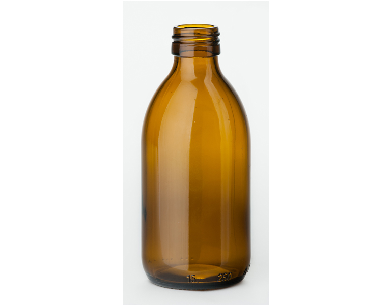 250 ml syrup bottle, amber