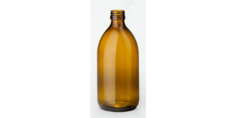 500 ml syrup bottle, amber