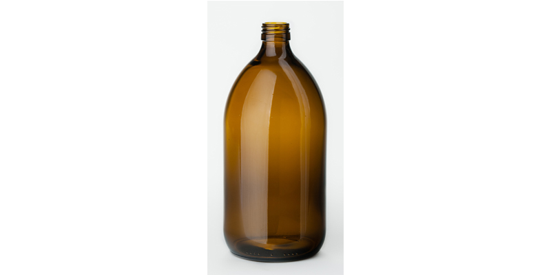 1000 ml syrup bottle, amber
